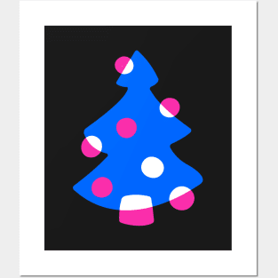 Blue Christmas Tree Posters and Art